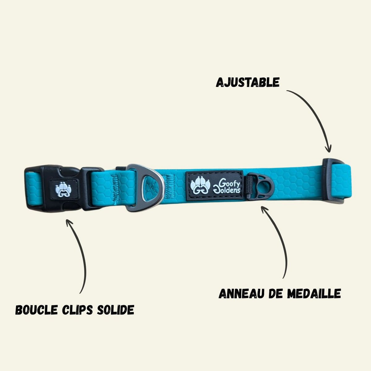 Collare impermeabile Blu pavone