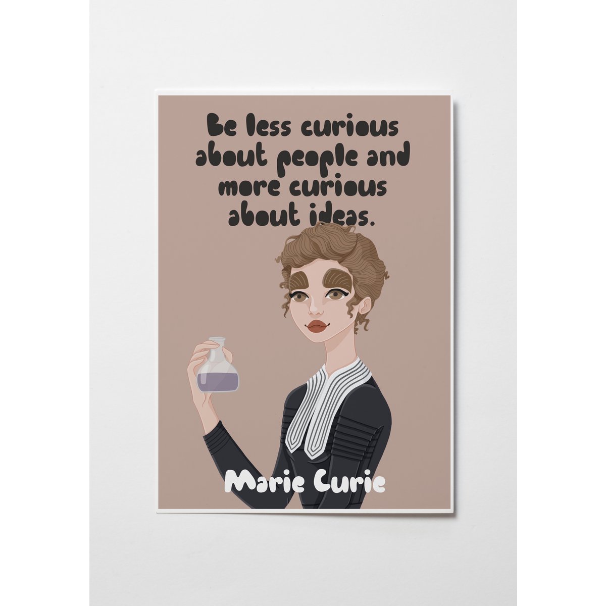 Marie Curie - Wandkunst (A4)