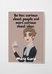 Marie Curie - Grafika na ścianę (A4)