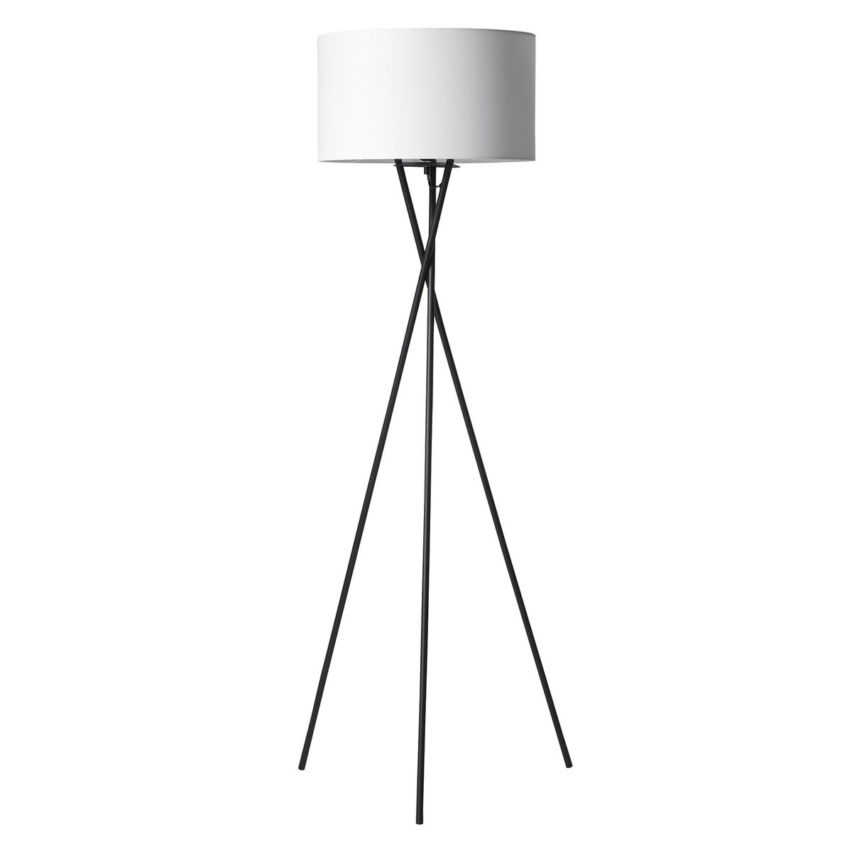 GULVLAMPE UPTOWN SORT M/HVID