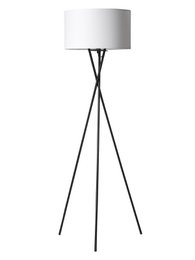 GULVLAMPE UPTOWN SORT M/HVID