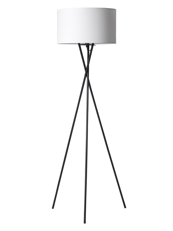 GULVLAMPE UPTOWN SORT M/HVID