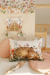 Canopy over bed in the shape of a house "Wilde flower", baby crib house, Decoration for girl's room, personalized baby houses