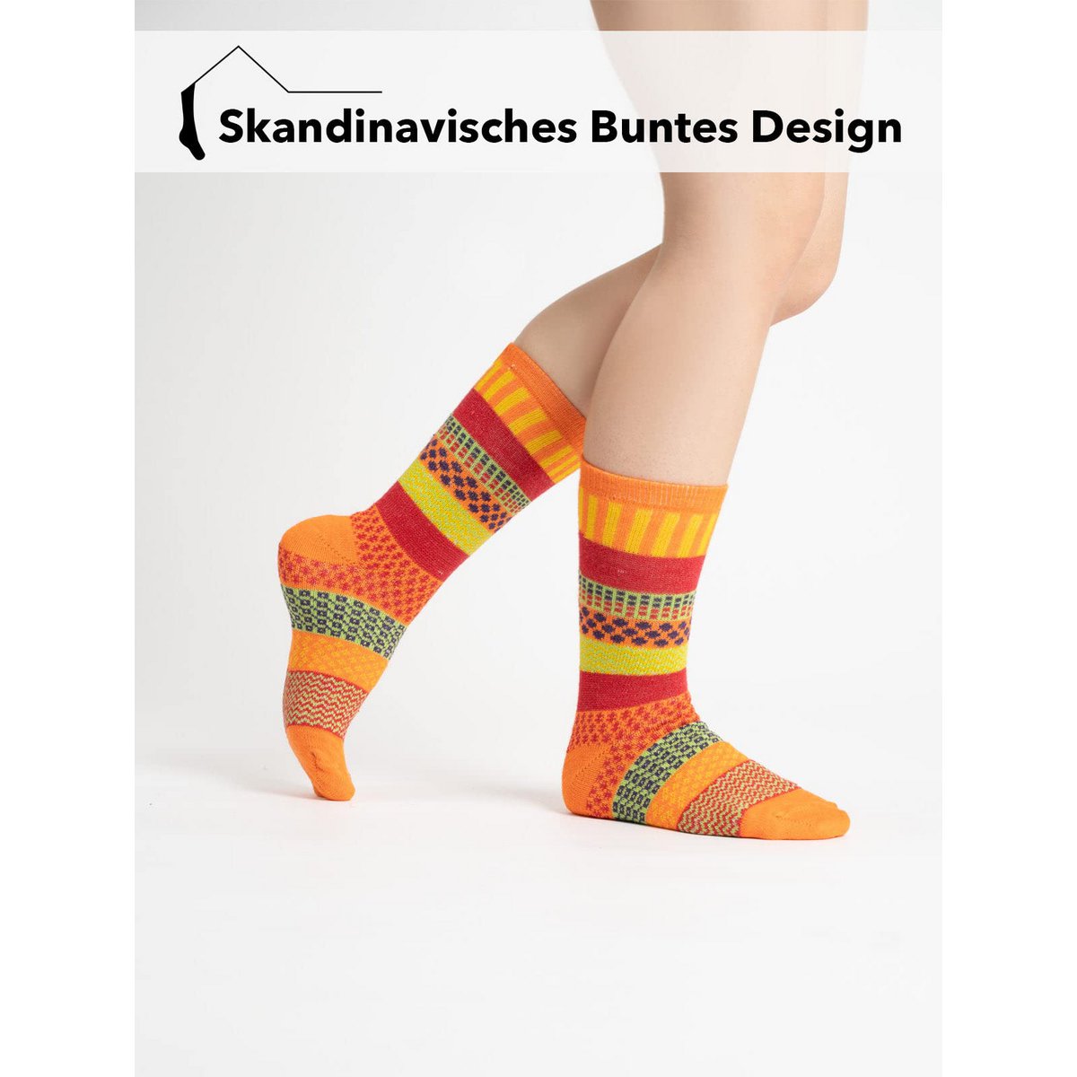 2 pairs 45% wool socks colorful s design 2 couple
