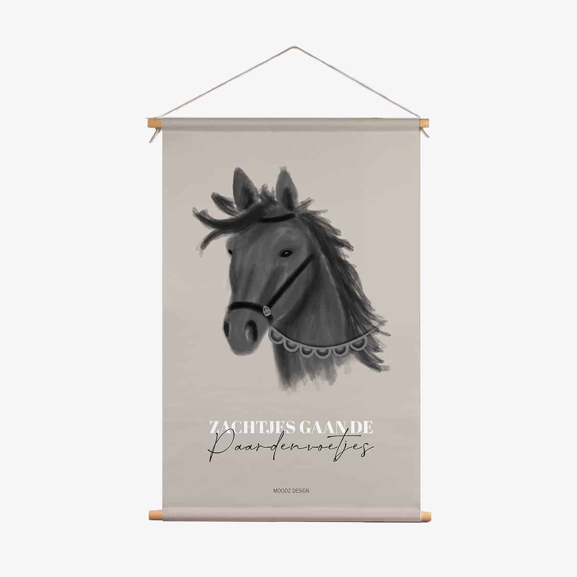 Textile poster - The horse's feet move softly - 45x70 cm