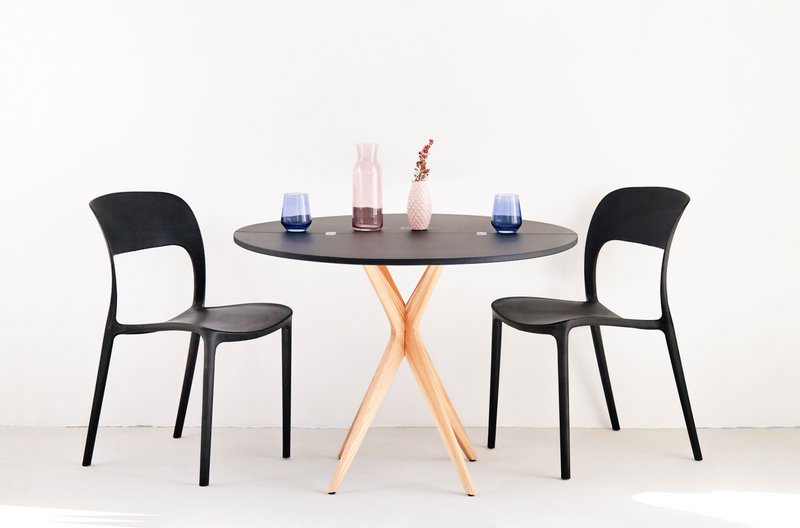 Halve maan uitschuifbare tafel Jubi diverse kleuren verkrijgbaar