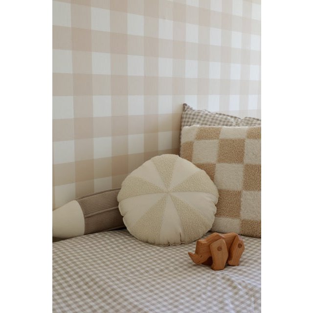 Boucle „biała owieczka”, bawełniana poduszka Patchwork Candy