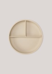 Piastra a ventosa divisa in silicone - Beige ostrica