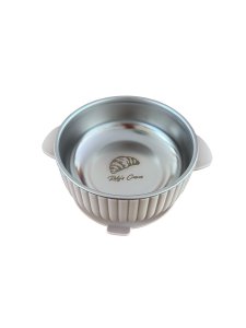 Silicone bowl with stainless steel insert – Beige