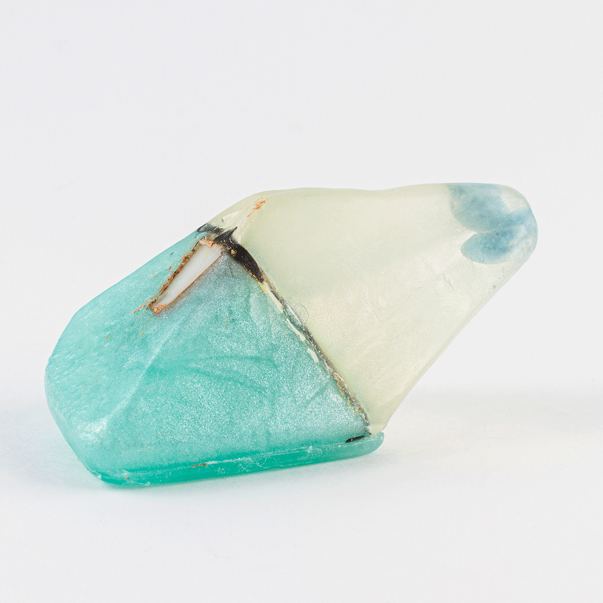 Aquamarine crystal soap