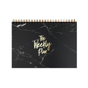 Notepad "Weekly Plan" [A5, Black/Gold]