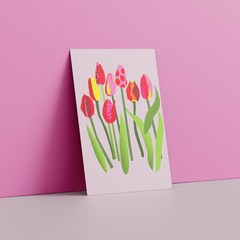 Postal - Tulipanes