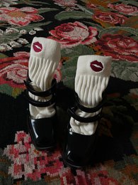 BESO ACOGEDOR | 2er juego | mezcla blanco roto y gris