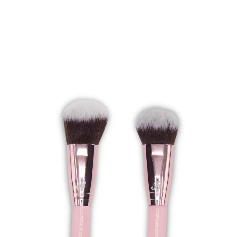 Soft Pink and Gold Foundation and Face Duo Brush