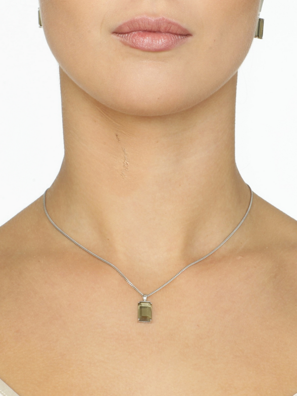 Be dazzled! | Necklace | Chocolate silver