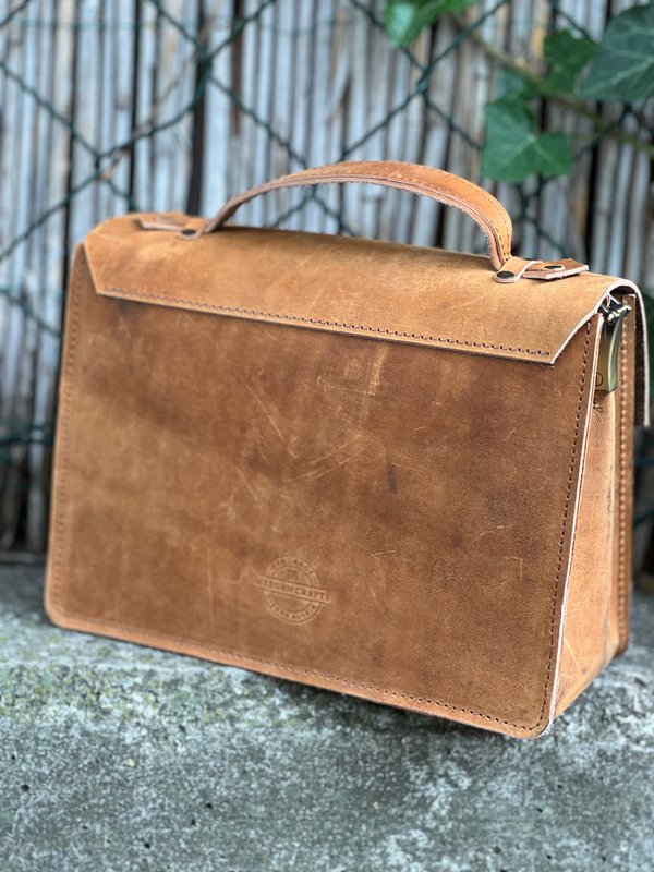 Handgemaakte lederen Crossbody tas