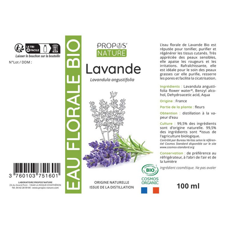 ORGANICZNY HYDROLAT LAWENDY - WODA KWIATOWA - 100ML