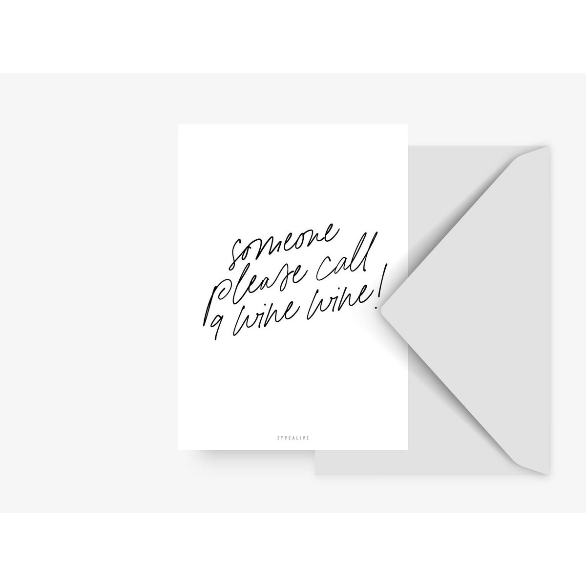 Postkarte / Call 9 Wine Wine