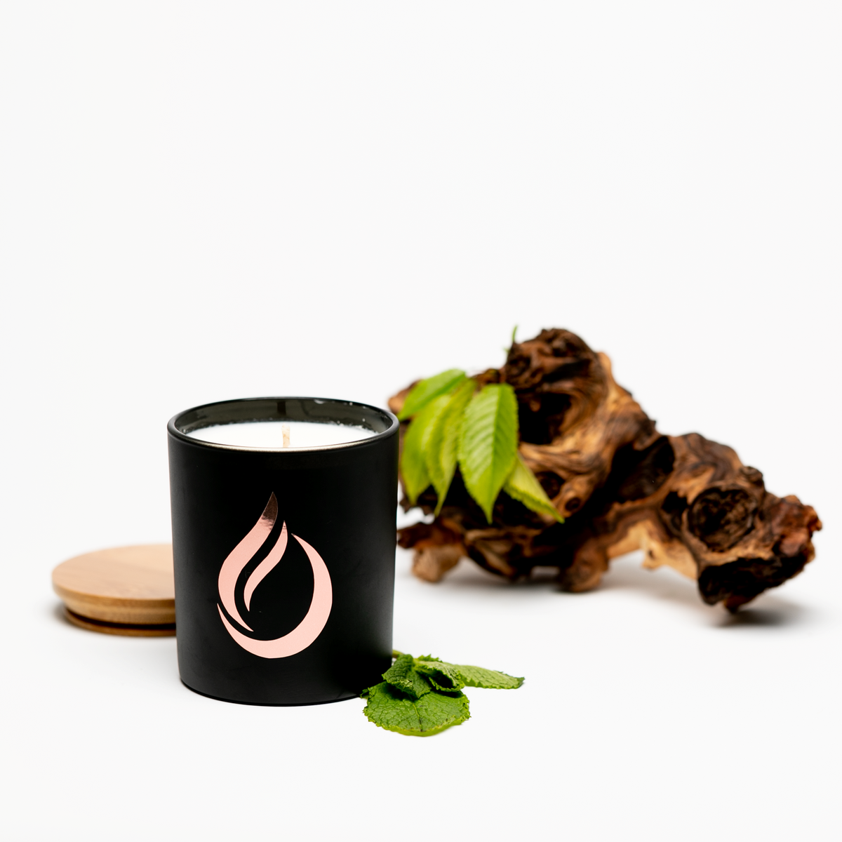 Czarna świeca sojowa aromaterapeutyczna „Oddychaj”