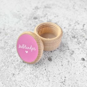 Storage box Milktandjes Pink Hart