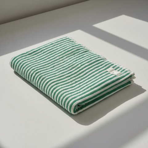 Bath towel | Germany | Green stripes | 170x85cm