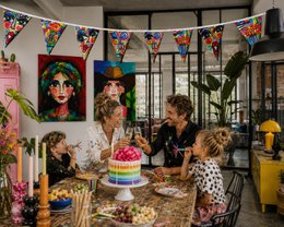 Puk Art® | Stoffen Slinger | Pop Art | Dubbelzijdig • 12 meter