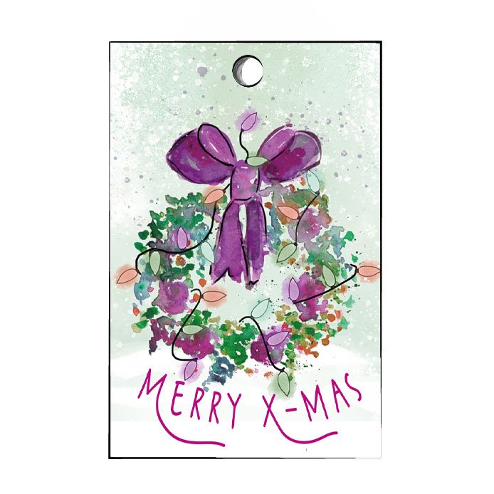 Mini card Christmas wreath