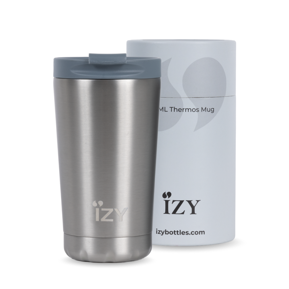 Izy Thermos Tasse - Silber - 350 ml to -go isolierter Kaffeetasse