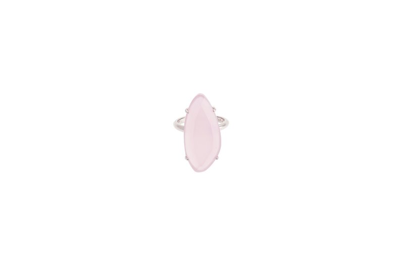 Starlight justerbar ring | Sølv Powder Pink