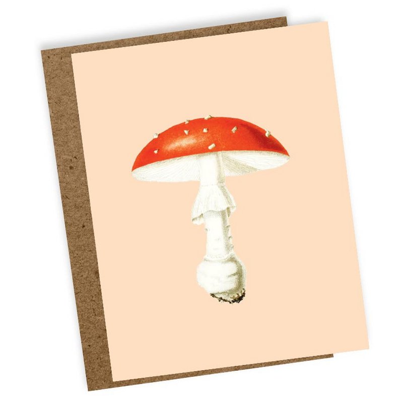 Mini Grußkarte Pilz