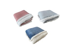 Baby Kuscheldecke in Teddy Plüsch Qualität » weiche Flanell Decke » 100x75cm für Kinder
