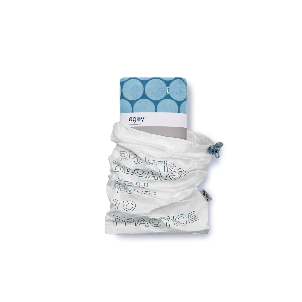 Gecko Touch Yoga Towel - Ocean Blue