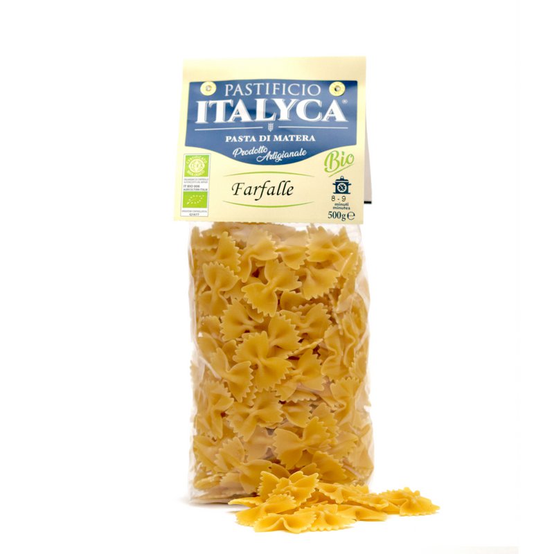 BUTTERFLIES 500G ORGANIC ARTISAN PASTA 100% ITALY