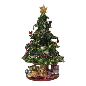 Muziekdoos kerstboom Ø 14x23 cm
