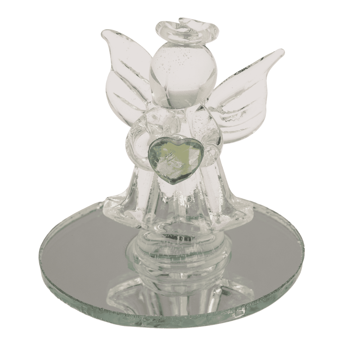 Glass Angel with Heart, 5 cm,