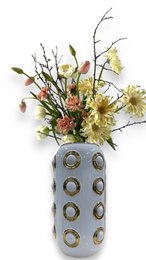 Gyldne 4-cirkel vase (CV11617-14WIT)