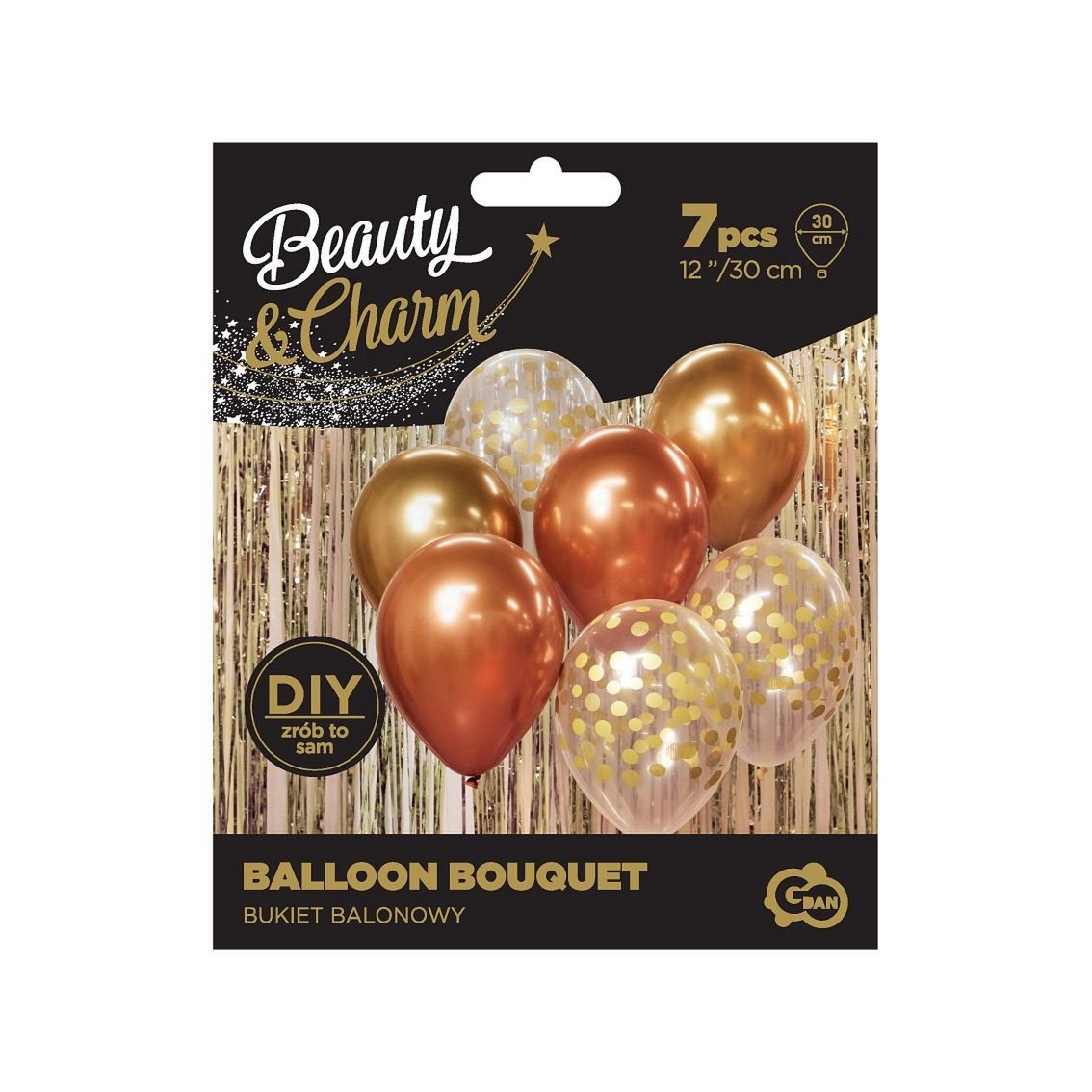 Mix di palloncini Oro rosa - Oro - 7pz