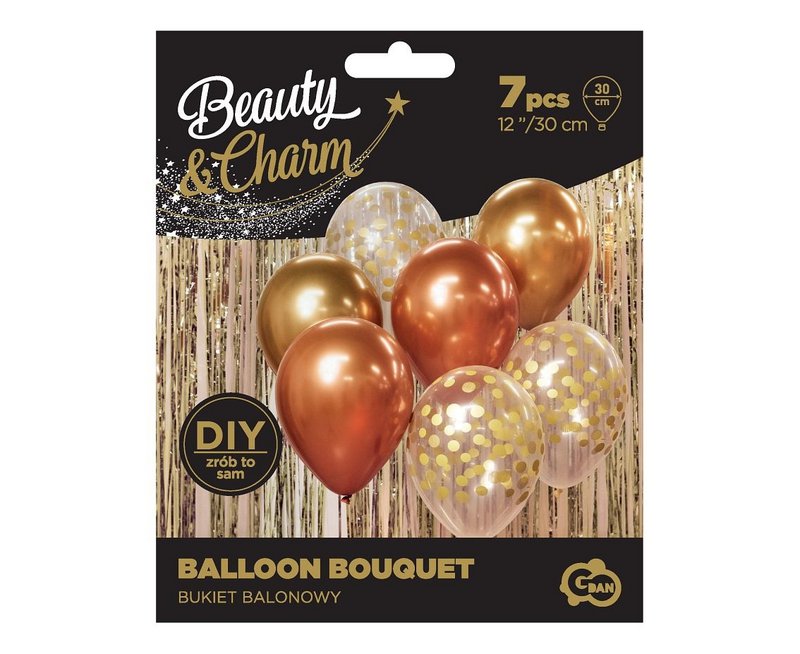 Balloon mix Rose gold - Gold - 7 pieces