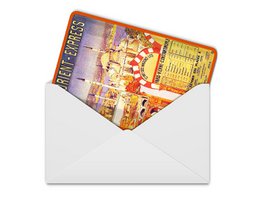 Tin postkort rejse 10x14 cm Orient Express nostalgi dekorativt skilt