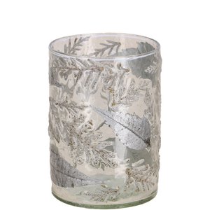 Glass lantern Bosque, D7cm, H10cm, silver