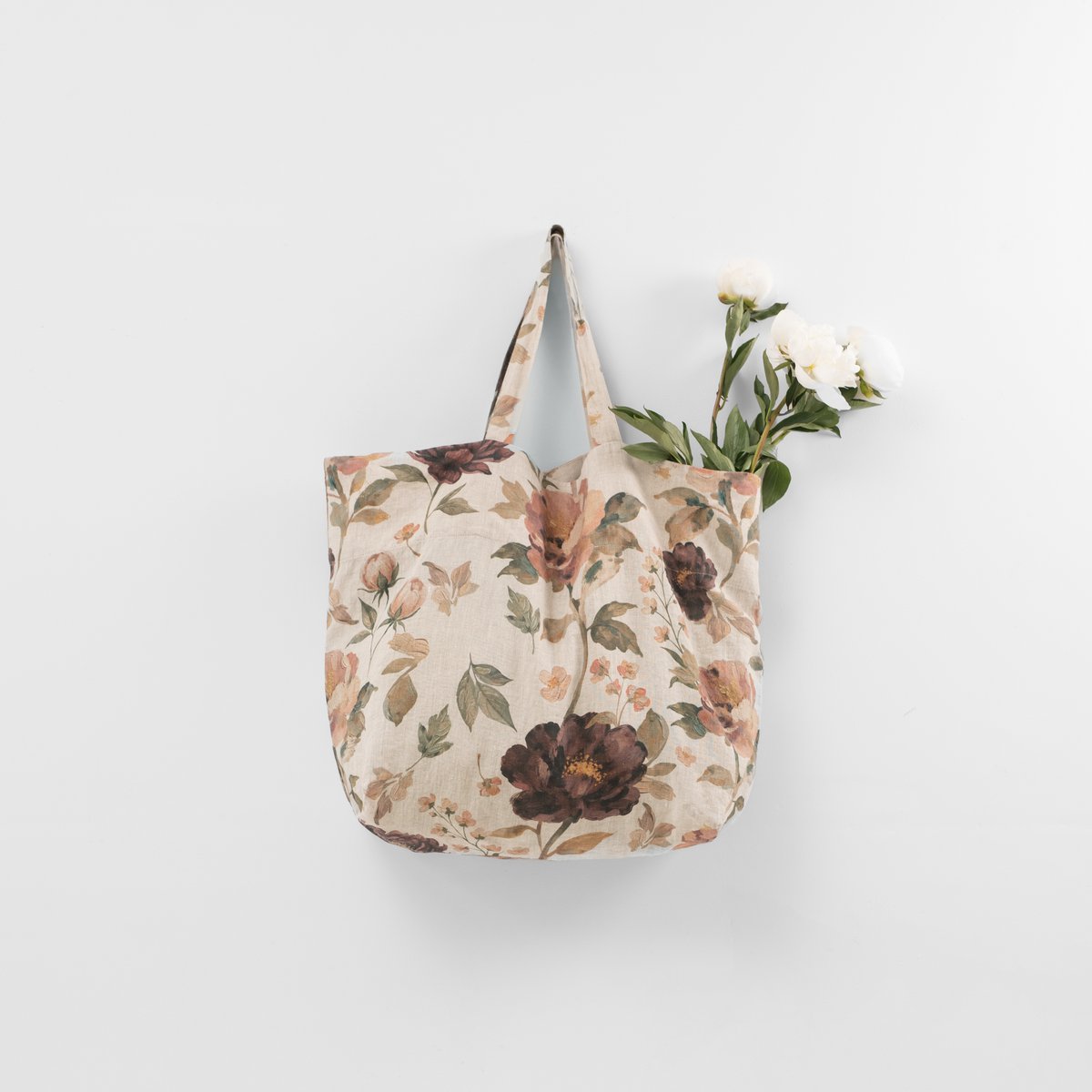 Vintage Rose Linen Big Bag