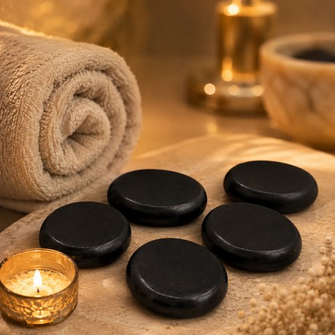 Set of 5 Hot Massage Stones
