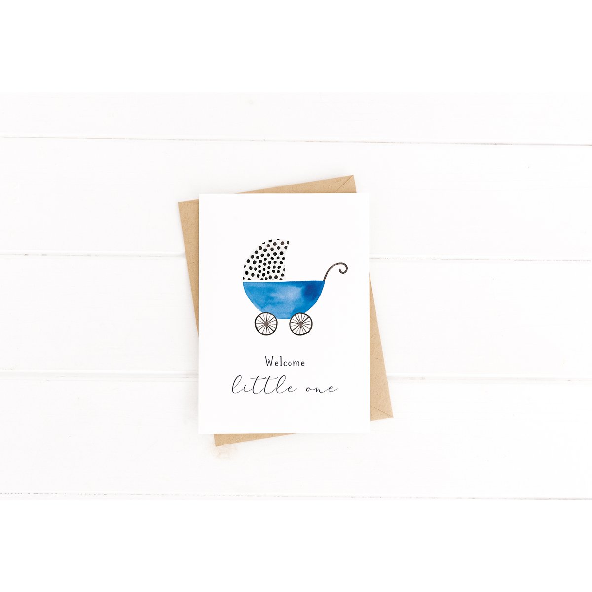 Folded card "Birth card pram" | birth | different colors