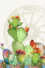 Set of 2 Tablecloths 50x70cm - Cactus