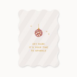 Kort Discoball | Guld folie
