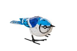 Håndlavet genbrugsmetal Blue Jay medium
