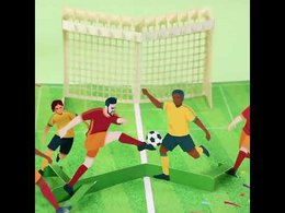 Football Goal 3D Pop-Up Card for Dad, Him & Soccer Fans
