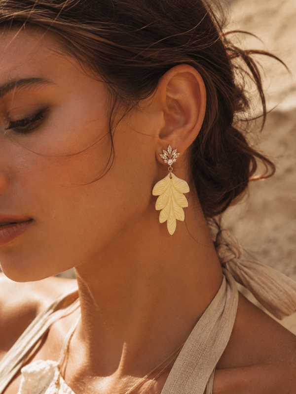 Liria - Leaf statement oorbellen