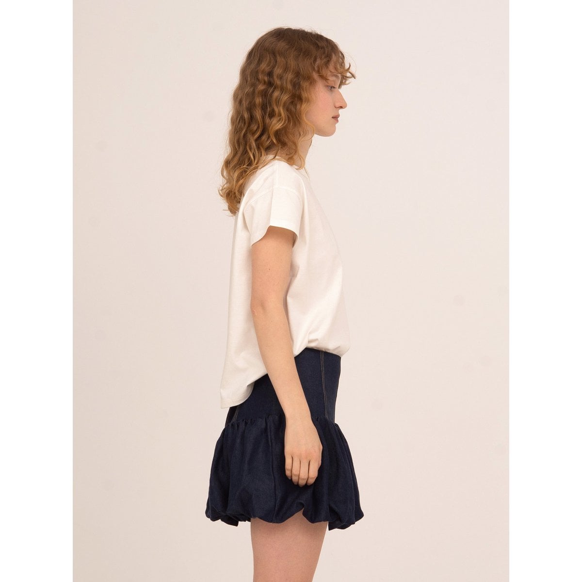 Carmen wit T-shirt met patchdetail
