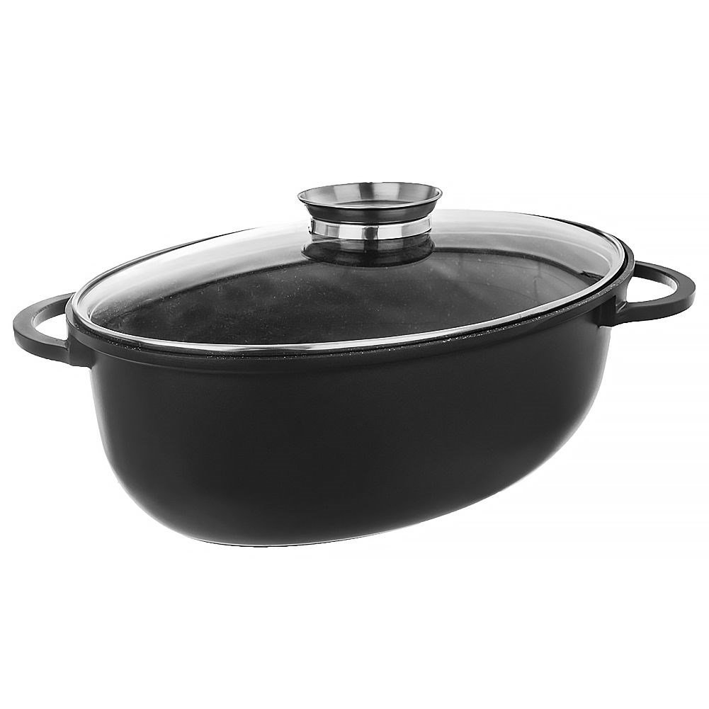 Roasting Tin Granite with Lid Oval GRANDE 8 l, 45x27.5 cm